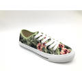 ladies fashion canvas injection sneaker